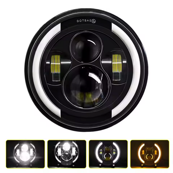 💫ART.8302 Fari Anteriori "Angel Eyes" FULL FULL LED per Jeep Wrangler JK TJ CJ 💫