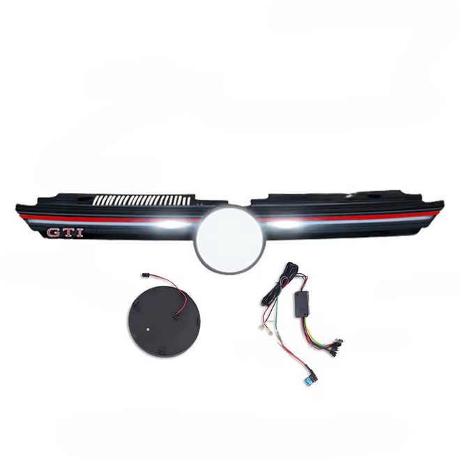 💫ART.8405 Griglia Anteriore con Striscia Luminosa Red Line LED per VW Golf MK8 R Style💫