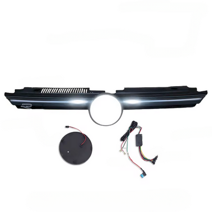 💫ART.8406 Griglia Anteriore con Striscia Luminosa Black Line LED per VW Golf MK8 R Style💫