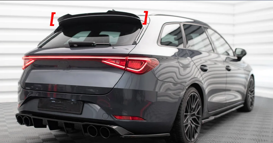 💫ART.8455 Spoiler sul Tetto per Seat Leon MK4 4 porte HB Nero Lucido 2021-2025💫