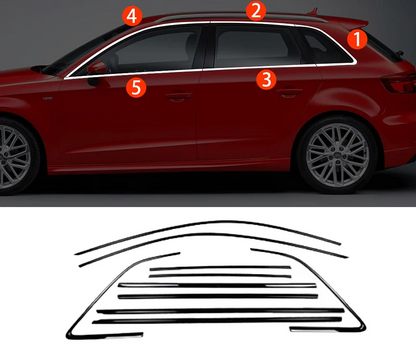 💫ART.8476 Modanature Finestrini per Audi A3 S3 RS3 Hatchbacks 2013-2020💫