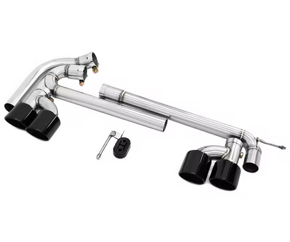 💫ART.8789 Terminali di Scarico Neri per Audi A3 8Y 2021+ in Acciaio Inox💫