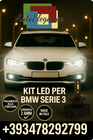 🔥KIT LED D1S 6000K BIANCO CANBUS – Anabbaglianti per BMW Serie 3 Cabriolet🔥