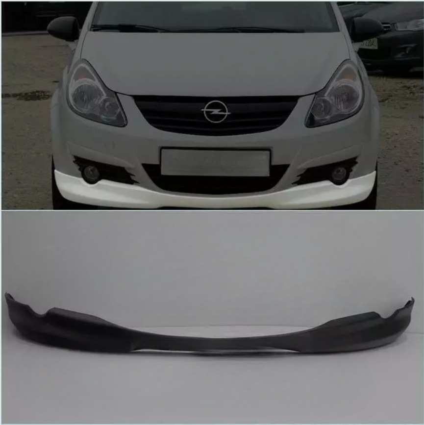 Spoiler anteriore+posteriore sotto paraurti per OPEL CORSA D ABS Plastica "OPC