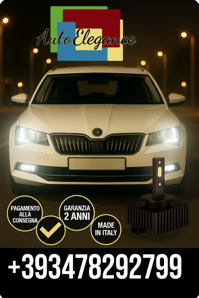 ⭐KIT LED D1S 6000K BIANCO CANBUS – Anabbaglianti per Škoda Superb III⭐