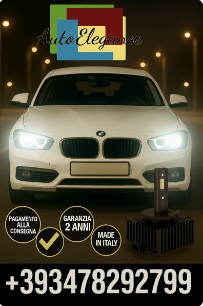 ⭐KIT LED D1S 6000K BIANCO CANBUS – Anabbaglianti per BMW Serie 1⭐