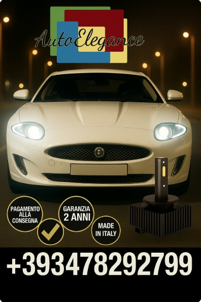⭐KIT LED D1S 6000K BIANCO CANBUS – Anabbaglianti per Jaguar XK⭐
