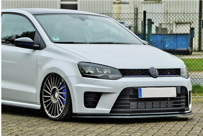 Polo Mk5 WRC Max Front Lip Piano Black Vacuum Plastic / 2009-2017
