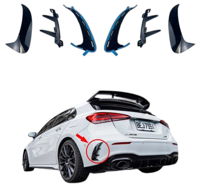 🔥COPPIA DI ALETTE POSTERIORI PER MERCEDES BENZ W177 AMG LINE HATCHBACK 2019🔥