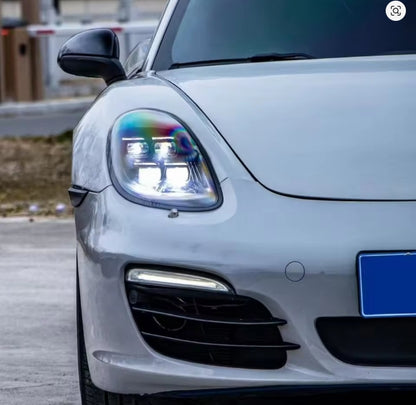 🔥FARI PER PORSCHE 981 CAYMAN 13-15 MODIFICA  MATRICE AGGIORNAMENTO FARI A LED🔥