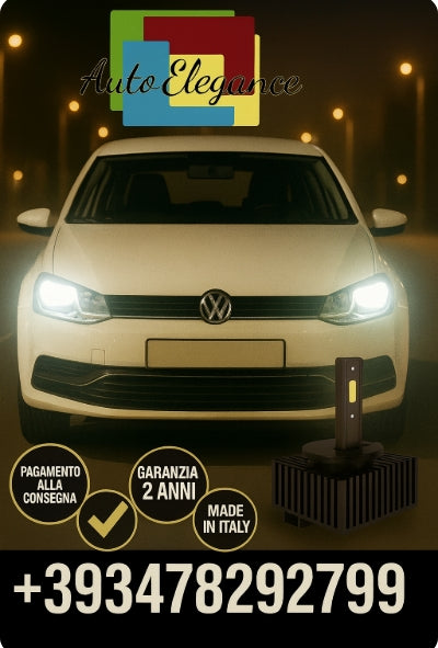 ⭐KIT LED D1S 6000K BIANCO CANBUS – Anabbaglianti per VW Polo⭐