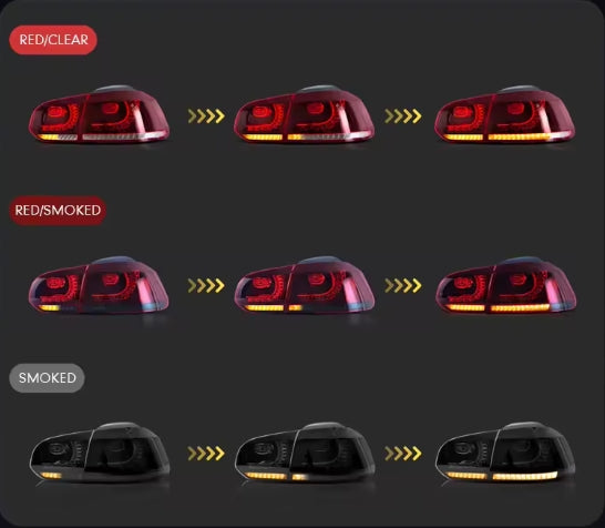 💥ART.3978 FANALI POSTERIORI LED PER VW GOLF MK6 R20 2008-2013 CON INDICATORI💥