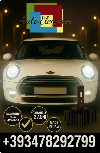 ⭐KIT LED D1S 6000K BIANCO CANBUS – Anabbaglianti per Mini⭐