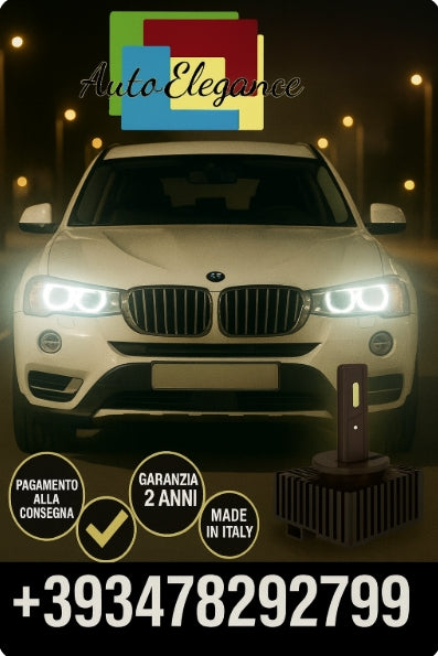 ⭐KIT LED D1S 6000K BIANCO CANBUS – Anabbaglianti per BMW X3⭐
