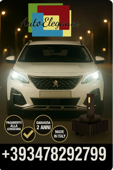 ⭐KIT LED D1S 6000K BIANCO CANBUS – Anabbaglianti per Peugeot 3008⭐
