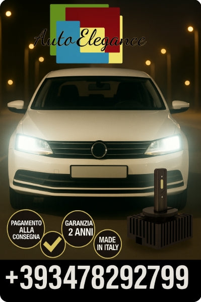 ⭐KIT LED D1S 6000K BIANCO CANBUS – Anabbaglianti per VW Jetta III⭐