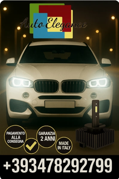 ⭐KIT LED D1S 6000K BIANCO CANBUS – Anabbaglianti per BMW X6⭐