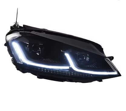 💥ART.3976 FARI LED AKD PER VW GOLF 7 MK7 2013-2016 DRL LENTE DINAMICA💥