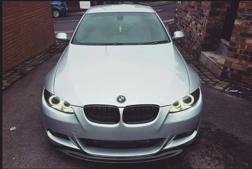BMW E92-93 M Sport CSL Style Front Lip Piano Nero Aspirapolvere Plastica 2007/2009