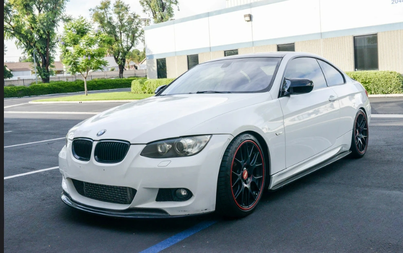 BMW E92-93 M Sport CSL Style Front Lip Piano Nero Aspirapolvere Plastica 2007/2009