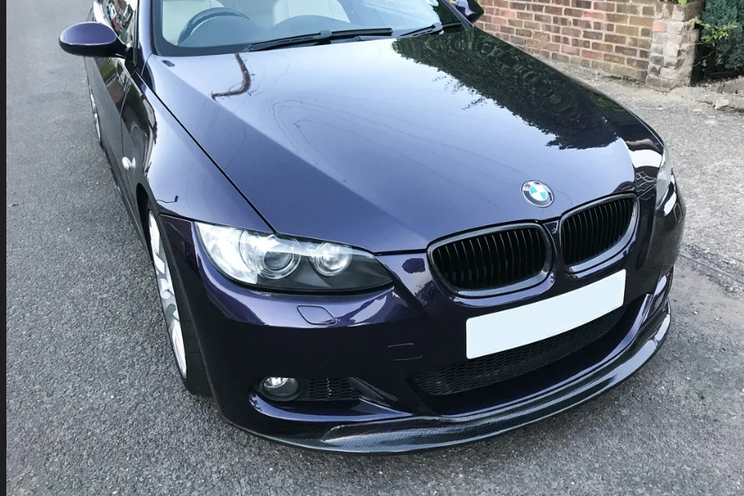 BMW E92-93 M Sport CSL Style Front Lip Piano Nero Aspirapolvere Plastica 2007/2009
