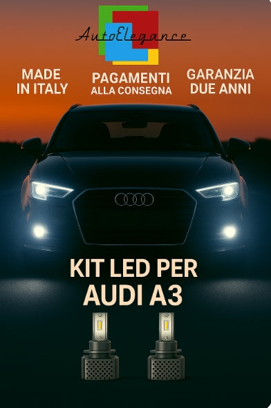 🔥KIT LED D3S 6000K BIANCO CANBUS – Anabbaglianti per Audi A3🔥