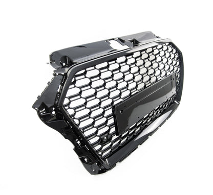 Front Grille RS3 Look for Audi A3 (8V) Hatchback Sportback Sedan Facelift (2016-2019) Gloss Black