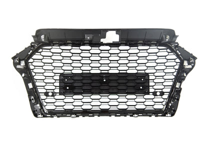 Front Grille RS3 Look for Audi A3 (8V) Hatchback Sportback Sedan Facelift (2016-2019) Gloss Black