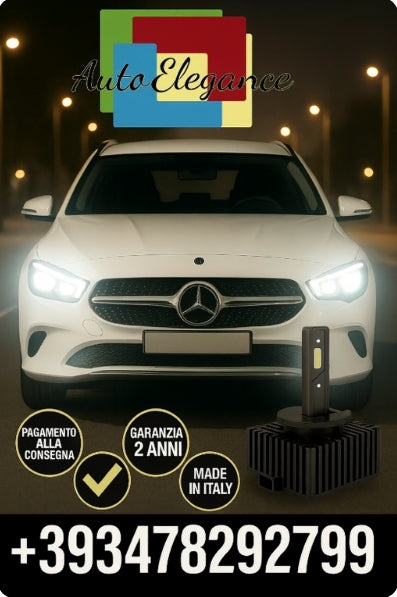⭐KIT LED D1S 6000K BIANCO CANBUS – Anabbaglianti per Mercedes-Benz Classe A⭐