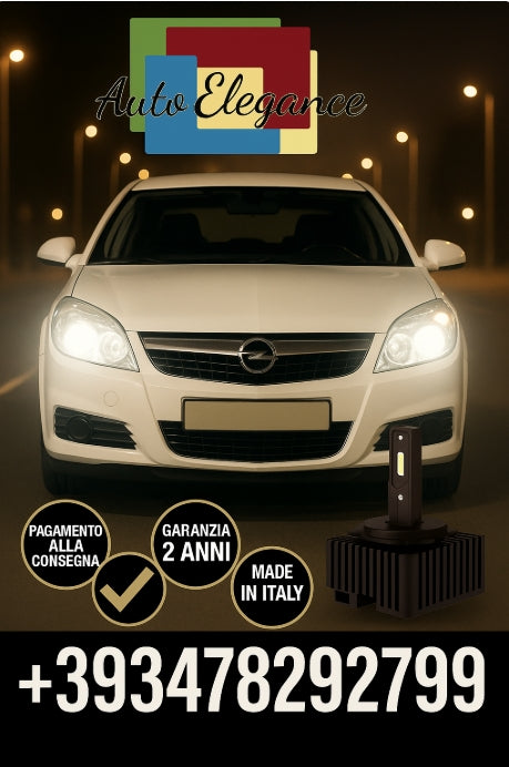 ⭐KIT LED D1S 6000K BIANCO CANBUS – Anabbaglianti per Opel Vectra C⭐