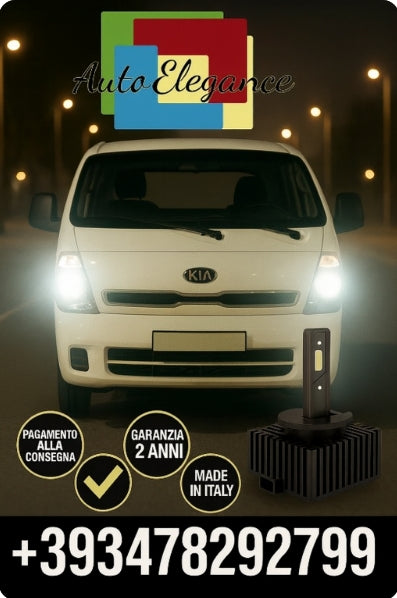 ⭐KIT LED D1S 6000K BIANCO CANBUS – Anabbaglianti per Kia Bongo Bus⭐