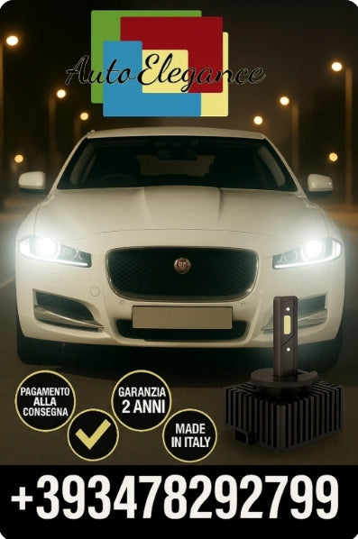 ⭐KIT LED D1S 6000K BIANCO CANBUS – Anabbaglianti per Jaguar XF⭐