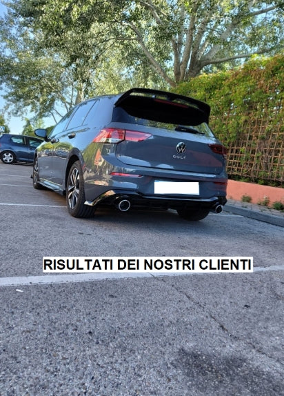 🔥DIFFUSORE POSTERIORE VW GOLF 8 19+ SOTTO PARAURTI TERMINALI GTI ABS 1+1🔥