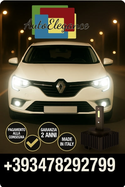 ⭐KIT LED D1S 6000K BIANCO CANBUS – Anabbaglianti per Renault Mégane III⭐