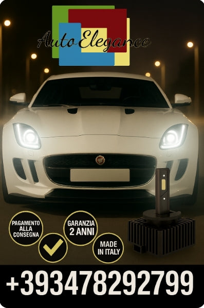 ⭐KIT LED D1S 6000K BIANCO CANBUS – Anabbaglianti per Jaguar F-Type⭐