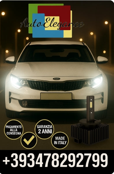 ⭐KIT LED D1S 6000K BIANCO CANBUS – Anabbaglianti per Kia Optima⭐
