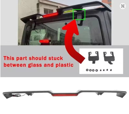 🔥SPOILER POSTERIORE TETTO AUTO CON LUCE FANALI PER JEEP WRANGLER JK JL 18-24🔥