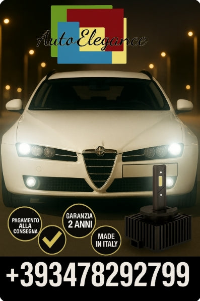 🔥KIT LED D1S 6000K BIANCO CANBUS – Anabbaglianti per Alfa Romeo 159🔥