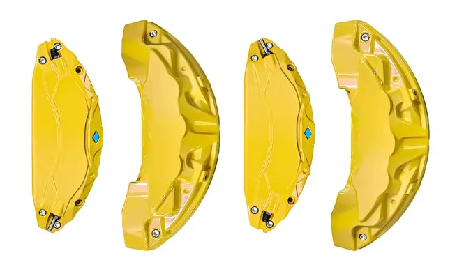 🔥COPRI PINZE FRENO IN ALLUMINIO GIALLO PER LAND ROVER DEFENDER 2020-2025🔥