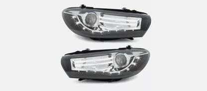 Fari per VW Scirocco 08-14 nero led luci di posizione Lightbar Depo set