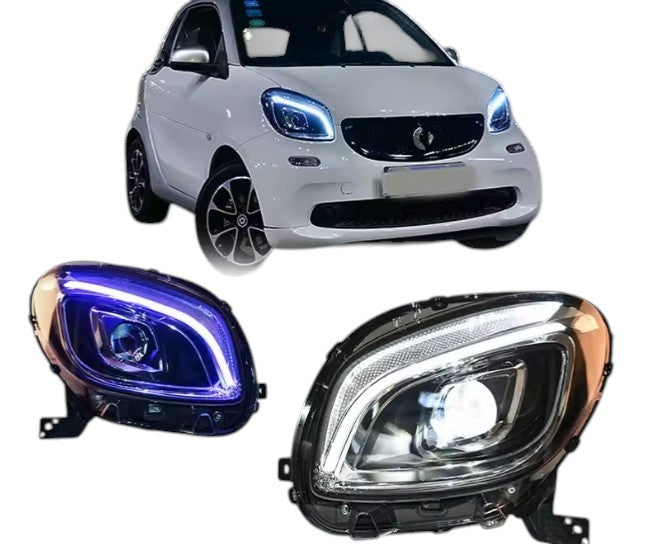 🔥ART.8859 FARI ANTERIORI PER MERCEDES-BENZ SMART 453 15-19, LUCE BLU FULL LED🔥