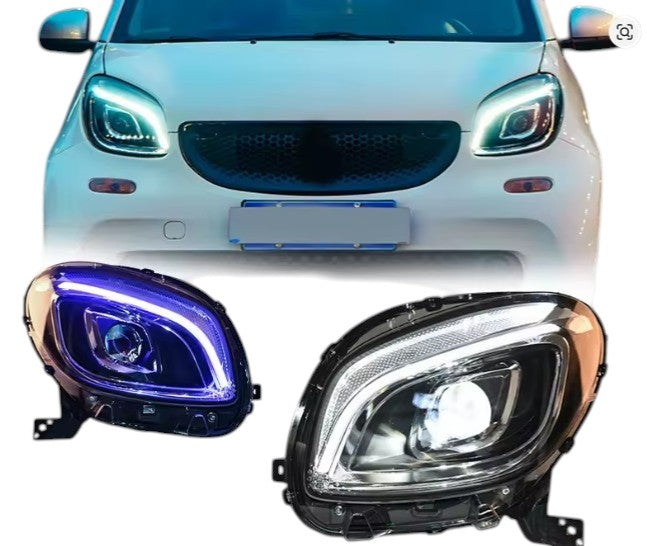 🔥ART.8859 FARI ANTERIORI PER MERCEDES-BENZ SMART 453 15-19, LUCE BLU FULL LED🔥
