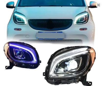 🔥ART.8859 FARI ANTERIORI PER MERCEDES-BENZ SMART 453 15-19, LUCE BLU FULL LED🔥