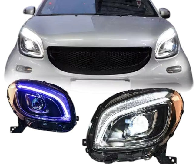 🔥ART.8859 FARI ANTERIORI PER MERCEDES-BENZ SMART 453 15-19, LUCE BLU FULL LED🔥