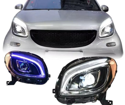 🔥ART.8859 FARI ANTERIORI PER MERCEDES-BENZ SMART 453 15-19, LUCE BLU FULL LED🔥