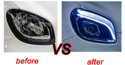 🔥ART.8859 FARI ANTERIORI PER MERCEDES-BENZ SMART 453 15-19, LUCE BLU FULL LED🔥