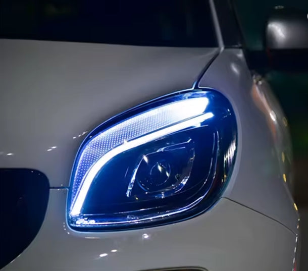 🔥ART.8859 FARI ANTERIORI PER MERCEDES-BENZ SMART 453 15-19, LUCE BLU FULL LED🔥