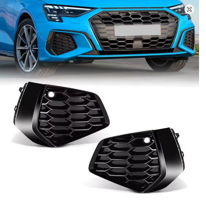 🔥ART.8854 GRIGLIA FENDINEBBIA PER AUDI A3 S-line 2021-2022-2023 NERO LUCIDO🔥