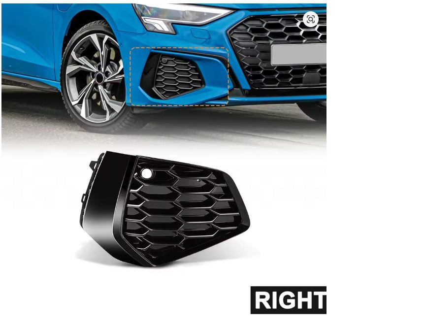 🔥ART.8854 GRIGLIA FENDINEBBIA PER AUDI A3 S-line 2021-2022-2023 NERO LUCIDO🔥