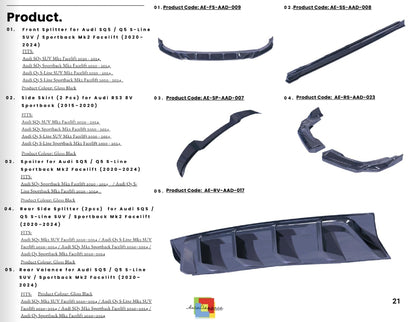 💫Body Kit Sportivo per Audi SQ5 / Q5 S-Line SUV & Sportback MK2 Facelift 💫